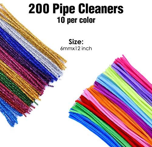 200+200) Arts And Crafts Supplies, Including 200 Pipe Cleaners And